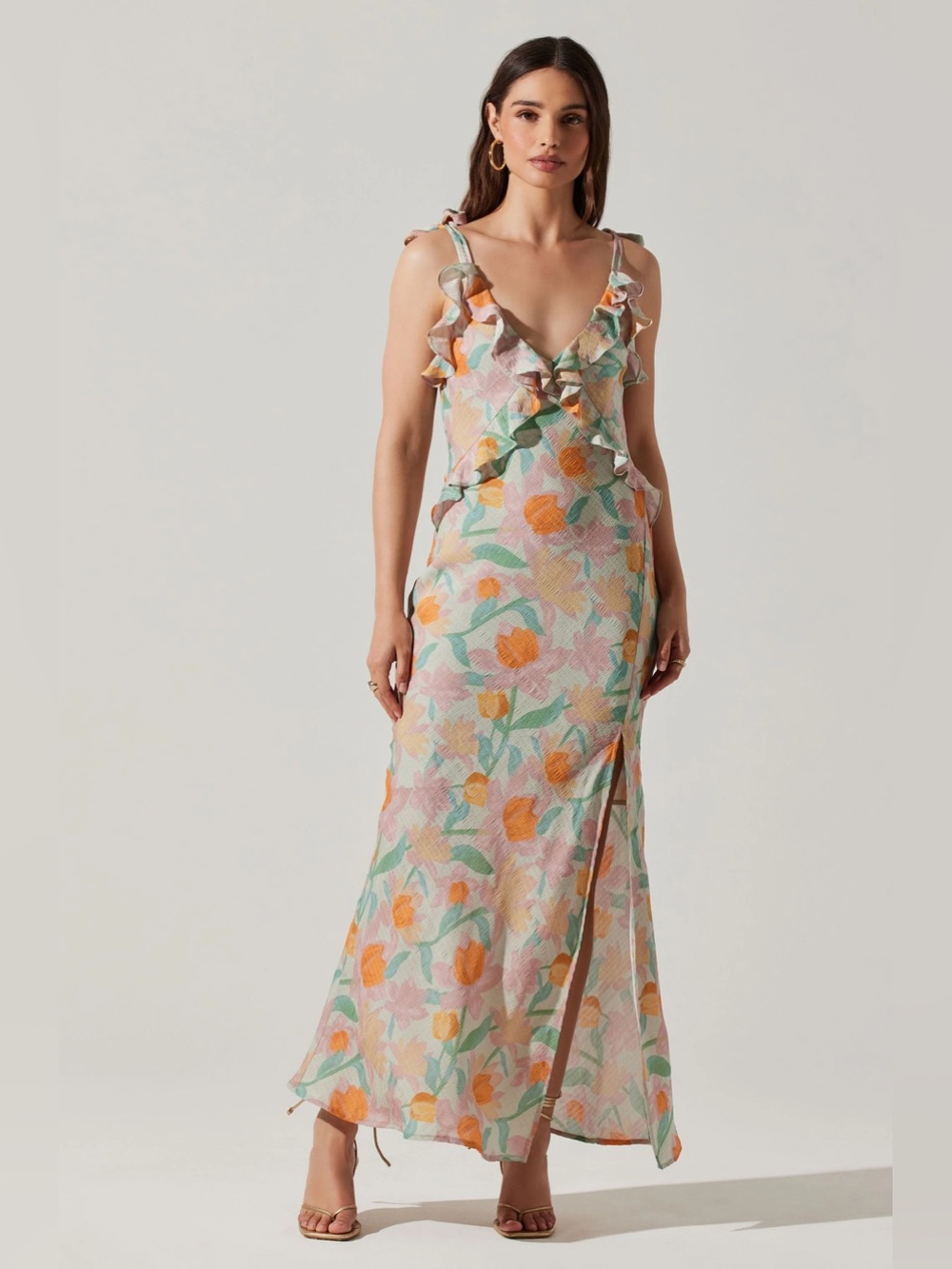 ASTR The Label Sorbae Floral Maxi Dress